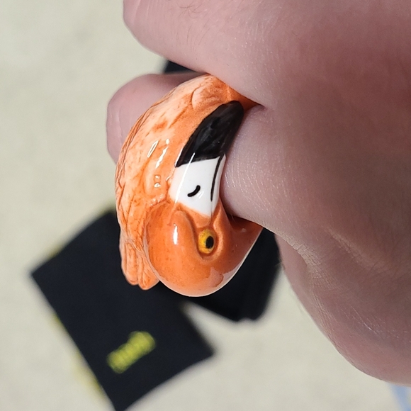 Flamimgo ring, full set + pouch. - Picture 1 of 16